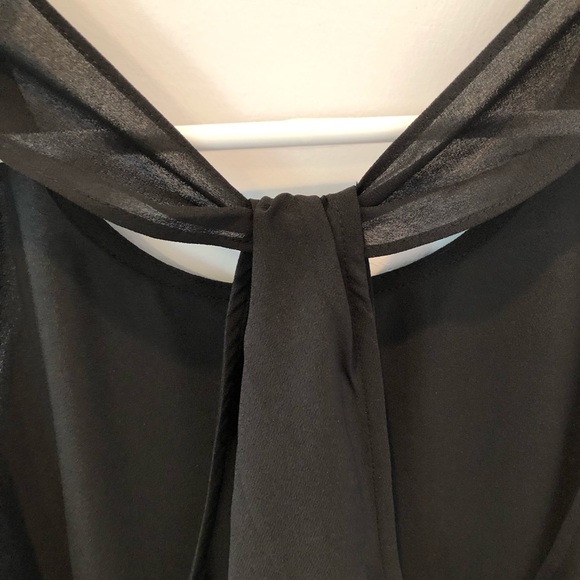 BB Dakota Black Racer Back Sheer Tank Top sz Large - Picture 4 of 6